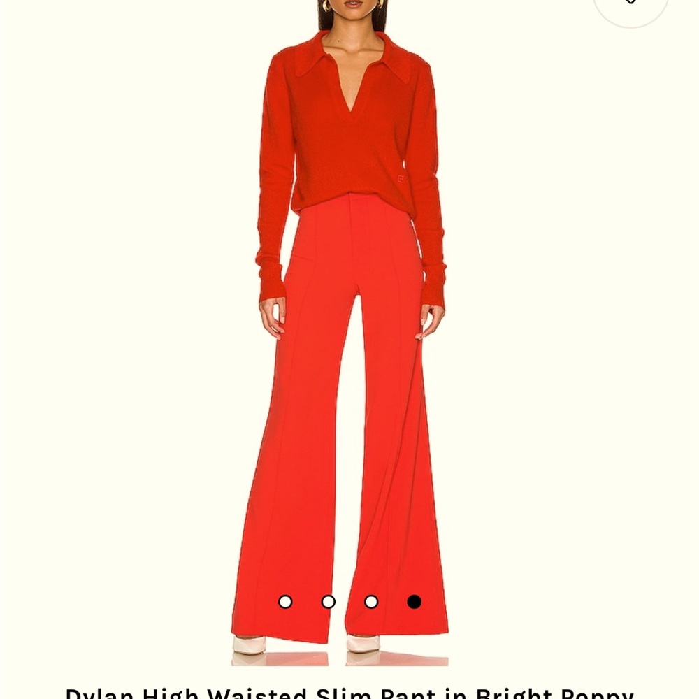 Alice + Olivia Red Wide Leg Pants - Size 10